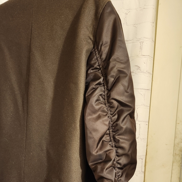 AllSaints "Paulah" Brown Wool Blend Double Breasted Long Coat Sz.US 6/38 EU $625 - Picture 5 of 12